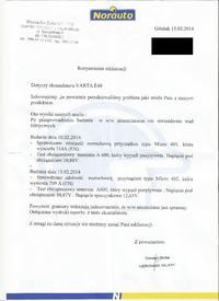 Reklamacja akumulatora, odwołanie się