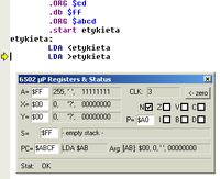 Assembler 6502 - Konwersja liczby 8 bitowej na hex.