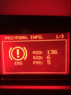 Renault Premium 450 dxi - Abs fault błąd mid 136 sid4 fmi 7