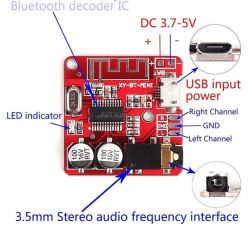 Moduł audio BT, para nadajnik-odbiornik Moduł audio BT, para nadajnik-odbiornik