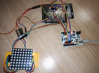 Pisanie światłoczułym długopisem na matrycy LED