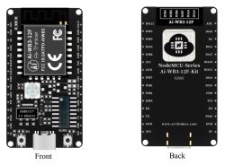 Front and back of the Ai-Thinker LN882H Ai-WB3-12F development board.