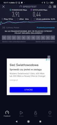 Niskie prędkości internetu LTE od Cyfrowego Polsatu po restarcie routera