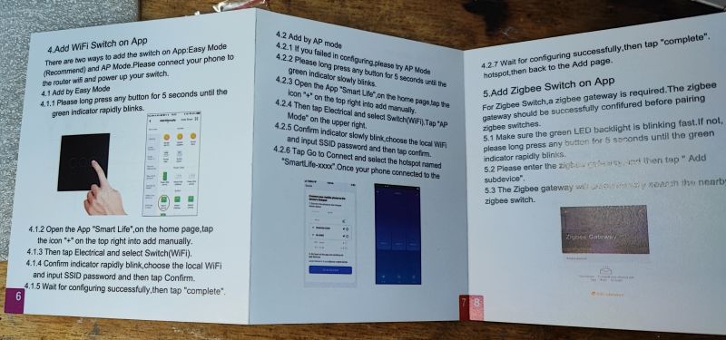Setup Instructions: WiFi and Zigbee Switch WiFi and Zigbee switch setup instructions