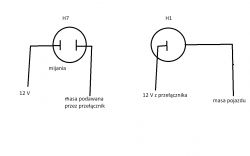 Hyundai Matrix lampa przednia - Jak podłączyć lampę z instalacją do H7 + H1 na H4