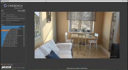 Wynik testu CineBench R20 z procesorem Intel Xeon E5-2673 V4.