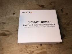 Avatto Smart Home Box Avatto Smart Home box on a wooden surface.