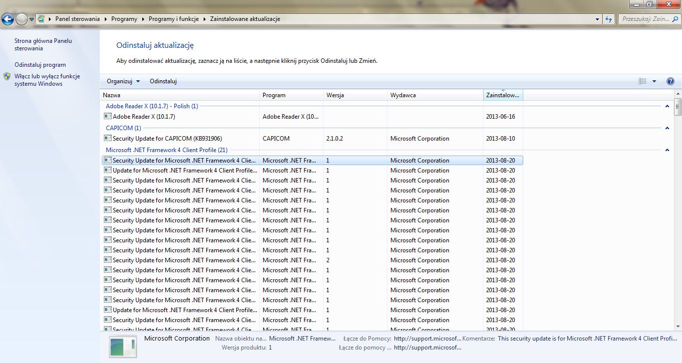 Win 7 Ultimate 64 bit zajmuje za dużo miejsca na dysku