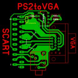 PS2 do VGA skalowane do wyższej rozdzielczości za pomocą GMS