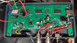 Interior of an Electronic Device with PCB View of the interior of an electronic device with a PCB and WiFi module.