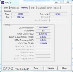 Zrzut ekranu z programu CPU-Z pokazujący szczegóły pamięci RAM.