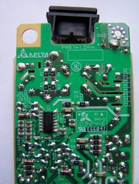 [PS2 Slim] Identyfikacja elementów zasilacza EADP-34CF: D2, Q2, Q1, rezystor