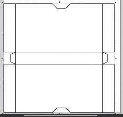 Wykrojnik pudełka z kartonu o grubości do 1mm.