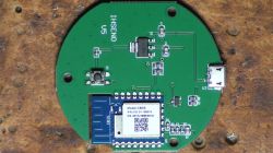 Printed Circuit Board with CB3S WiFi Module Close-up of a printed circuit board with a CB3S WiFi module and electronic components.