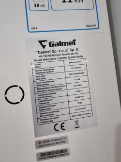 Kocioł Galmet Electra 11GT - wyświetla komunikat EC
