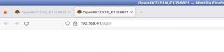 Empty Application View in Browser Empty browser screen with the address 192.168.4.1/app visible in the address bar.