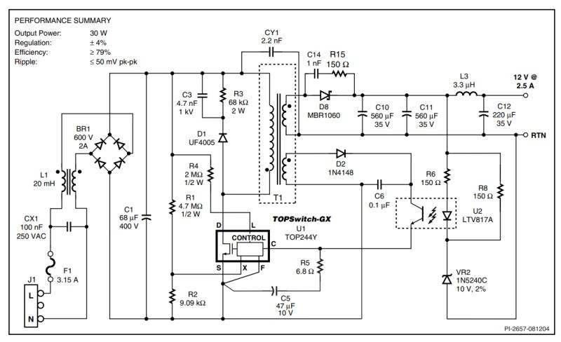 Interior of the old Polsat digital decoder Echostar DSB-717