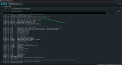 Screenshot showing serial port monitor output in Arduino IDE, displaying playback of a FLAC file.