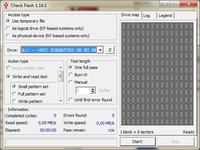 Check Flash 1.16 - formatowanie nośników danych i wyszukiwanie fizycznych błędów Check Flash 1.16 - formatowanie nośników danych i wyszukiwanie fizycznych błędów