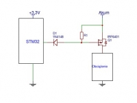Czy podłączenie diody IR do STM32 z zasilaniem 4,2V uszkodzi uC?