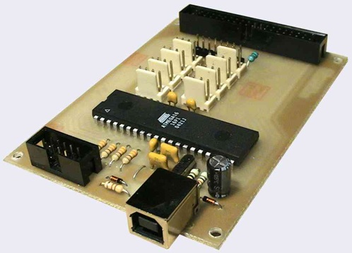 Własny kontroler joystick'a zbudowany na AVR