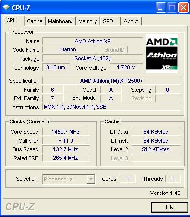 AMD Athlon(TM) XP 2500+ podkręcanie problem