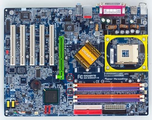 Czyżby uszkodzona płyta główna Gigabyte GA-8I865P-G?
