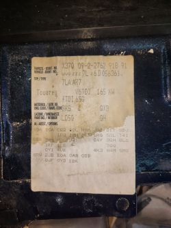 Volkswagen Touareg 7L 2006 3v6tdi - Kodowanie modułu kierownicy (7L6953549D) i błąd VCDS
