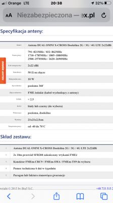 Dobór anteny zewnętrznej Signaflex do routera Alcatel Link Hub HH71V1 - obsługa pasm LTE