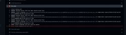 Screenshot of a build process with download errors and process completion with exit code 1.