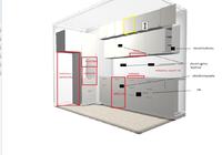 Connection of household appliances in the kitchen (oven, microwave, fridge)