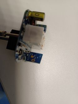 Close-up of a circuit board with electronic components.