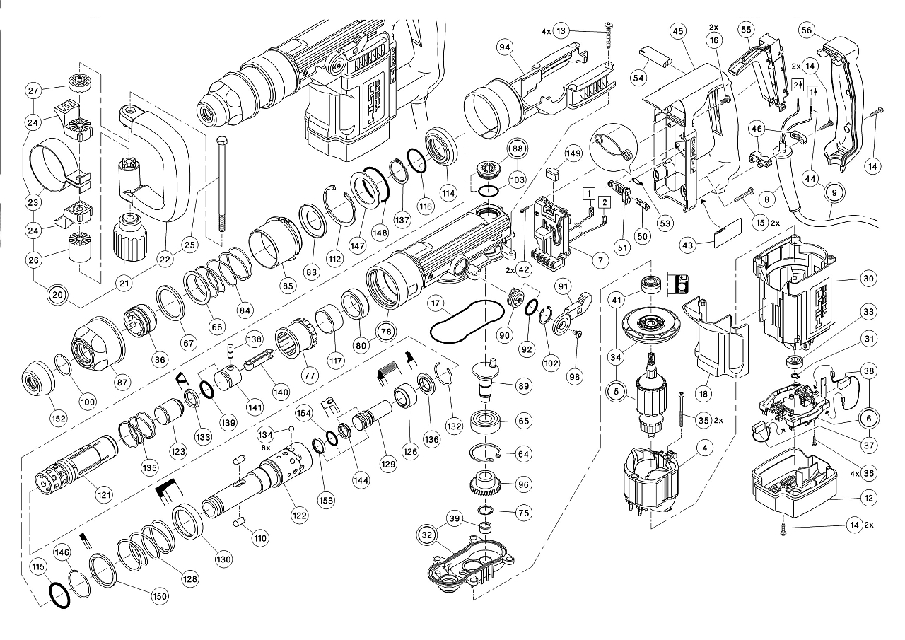 Hilti te 70 parts breakdown