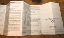 WS-05H1 User Manual Photo of the WS-05H1 device manual lying on a table.