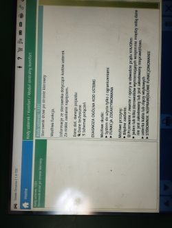 Ekran diagnostyczny z kodem usterki 1331 modułu komfortu dla sterownika drzwi kierowcy