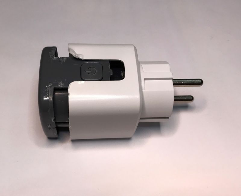 Electrical Plug with Exposed Casing Electrical plug with partially removed casing.