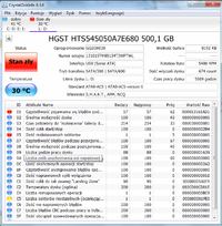 HGST HTS545050A7E680 - Błąd danych CRC na partycji systemowej, Windows 8.1