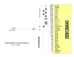 Podłączenie wyświetlacza graficznego, zamiana 5V na 3.3V