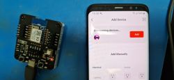 CB3S module connected to a computer and a smartphone with a device-adding app