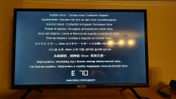 Ekran telewizora z komunikatem 