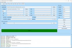 Screenshot of the Bouffalo Lab Dev Cube interface showing firmware configuration options and flash operation log.