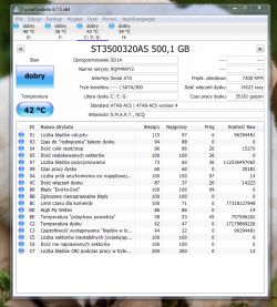 Ocena parametrów SMART dla dwóch dysków HDD: ST3500320AS i WD1600AAJS
