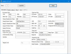 GetInfo V3.13.2.2 program interface displaying technical details of a USB device.