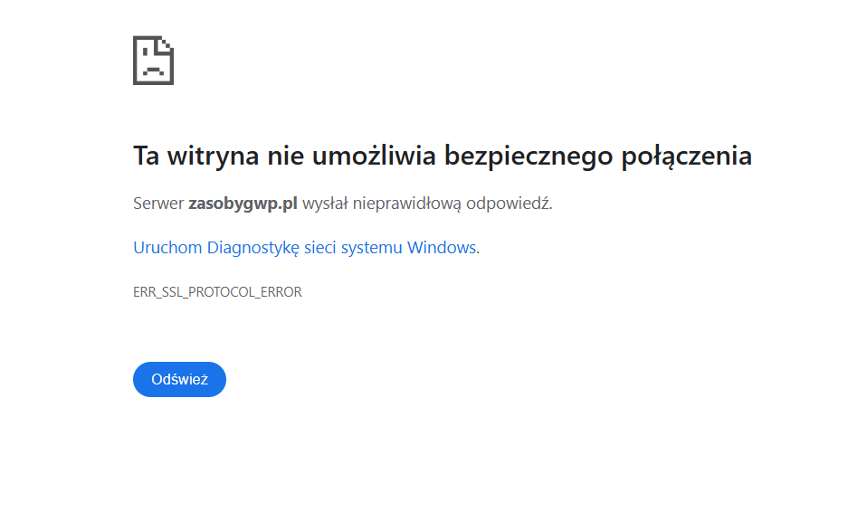 [Rozwiązano] zasobygwp.pl – brak wczytywania obrazów i linków w poczcie