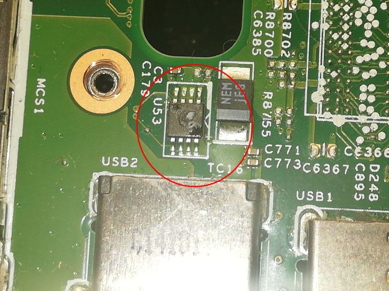 Lenovo T540p uszkodzone układy portów USB 3.0 Lenovo T540p uszkodzone układy portów USB 3.0