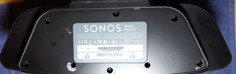 Sonos Play 5 gen1 zmarły po przedawkowaniu kleju, procedura resuscytacji.