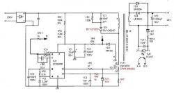 Schemat przetwornicy z układem scalonym UC3845B