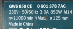 Bosch GWS 850 CE worked, and after a few months' break it did not. Other con