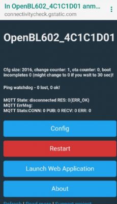 Tasmota replacement for BL602, programming, pairing with Home Assistant, now with OTA working!