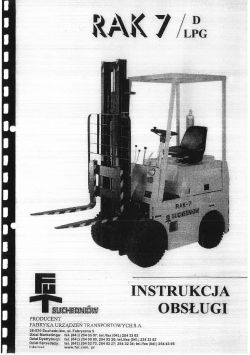 Katalog części DTR wózek jezdniowy podnośnikowy RAK FUT Suchedniów